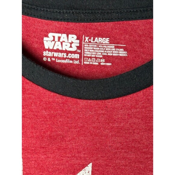 Star Wars Rule the Galaxy T-Shirt XL Red Black and White Cotton Blend Fan Gear - Picture 2 of 4